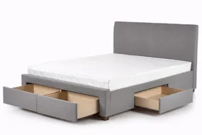 Двоспальне ліжко з шухлядами HALMAR MODENA 140x200 см сіре фото