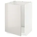 IKEA METOD МЕТОД, підлогова шафа для мийки, білий / Ringhult світло-сірий, 60x60 см 994.656.46 фото thumb №1