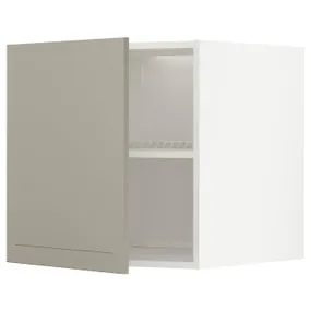 IKEA METOD МЕТОД, верхня шафа для холодильн / мороз кам, білий / стенсундський бежевий, 60x60 см 594.676.28 фото