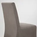 IKEA BERGMUND БЕРГМУНД, стул с чехлом средней длины, белый / нольгага серый / бежевый 393.900.03 фото thumb №7