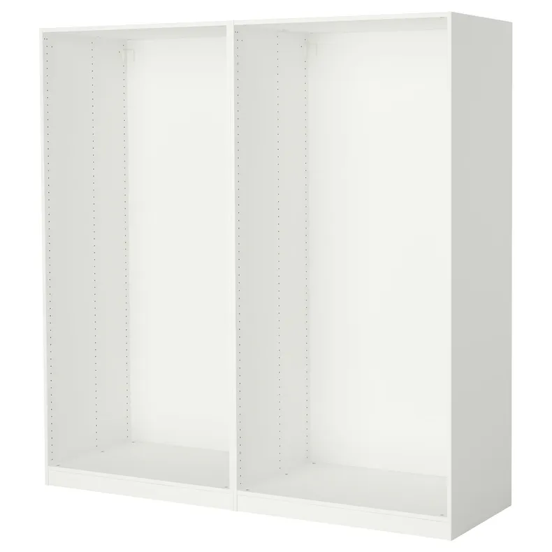 IKEA PAX ПАКС, 2 каркаси гардероба, білий, 200x58x201 см 598.952.57 фото №1