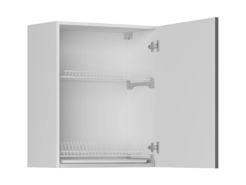 BRW Стільниця кухонна Tapo Special 60 см із зливним отвором праворуч антрацит екрю, альпійський білий/антрацит екрю FK_GC_60/72_P-BAL/ANEC фото №3