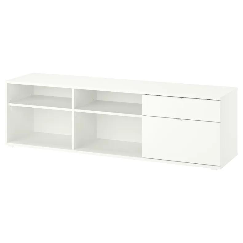 IKEA VIHALS ВІХАЛЬС, тумба під телевізор, білий, 176x37x50 см 805.428.57 фото №1