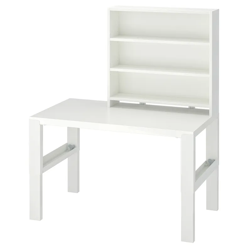 IKEA PÅHL ПОЛЬ, письменн стол с полками, белый, 96x58 см 495.290.52 фото №1