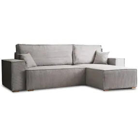 Угловой диван универсальный MEBEL ELITE ALEX, 262 см, ткань: серый фото