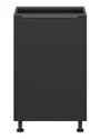 BRW Sole L6 базовый шкаф для кухни 50 см правый черный матовый, черный/черный матовый FM_D_50/82_P-CA/CAM фото