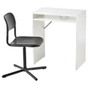 IKEA TORALD ТОРАЛЬД / SMÄLLEN СМЕЛЛЕН, стіл і стілець, білий/чорний 694.885.74 фото thumb №1