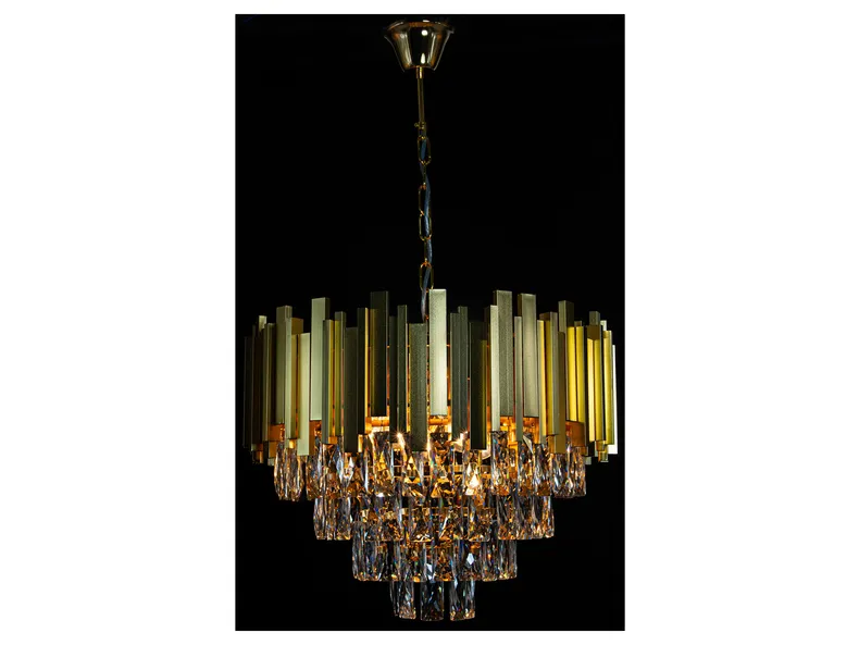 BRW Металевий 5-точковий підвісний світильник Valetta в золотому кольорі 092942 фото №2