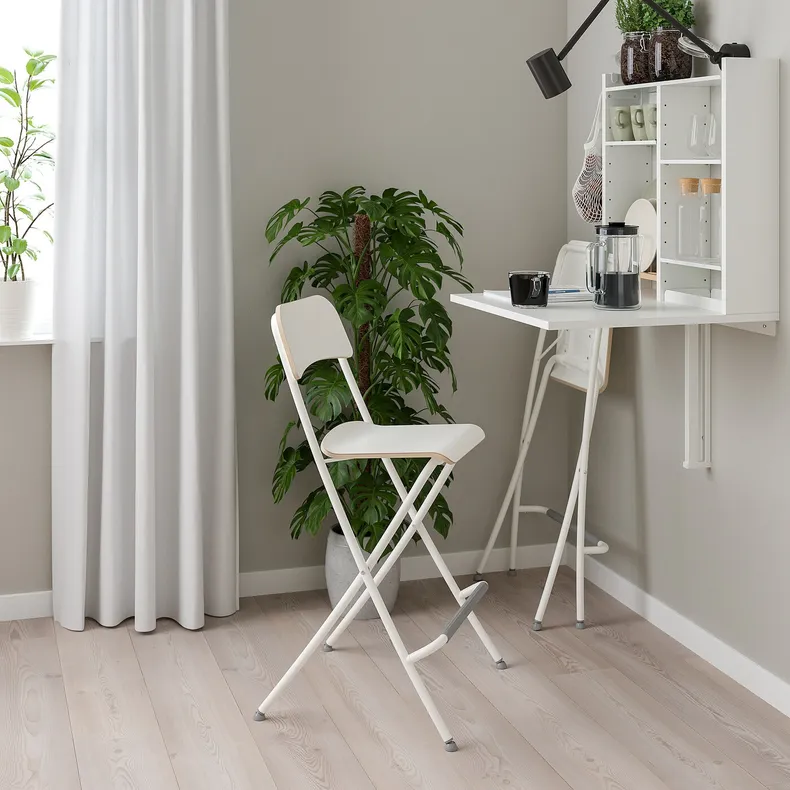 IKEA NORBERG НОРБЕРГ, стіл відкидний із полиц, наст кріпл, білий, 64x60 см 204.979.28 фото №11