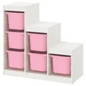 IKEA TROFAST ТРУФАСТ, шафа, білий/рожевий, 99x44x94 см 293.355.35 фото thumb №1
