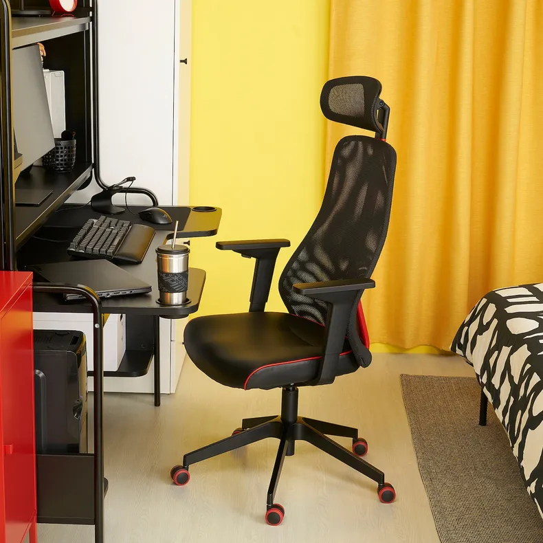 IKEA FREDDE ФРЕДДЕ / MATCHSPEL МАТЧСПЕЛ, геймерский стол и стул, черный 194.407.87 фото №2
