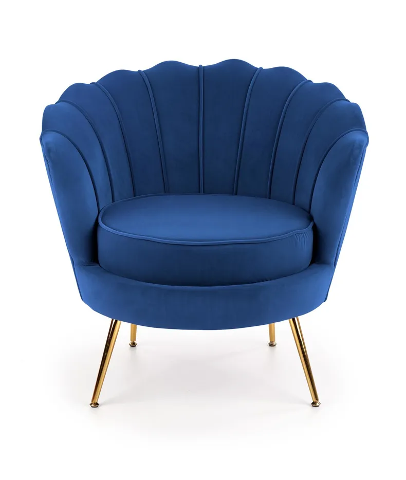 Мягкое кресло HALMAR AMORINITO темно-синий/золотой фото №2