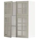IKEA METOD МЕТОД, настінна шафа, полиці / 4 склян дверц, білий / стенсундський бежевий, 80x100 см 494.583.23 фото thumb №1