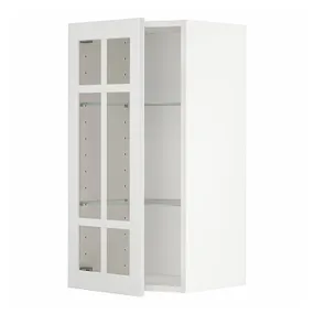 IKEA METOD МЕТОД, навесной шкаф / полки / стеклян дверца, белый / Стенсунд белый, 40x80 см 794.621.87 фото