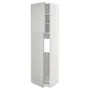 IKEA METOD МЕТОД, висока шафа для холодильника, 2 дв, білий / Хавсторп світло-сірий, 60x60x220 см 195.383.74 фото