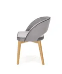 Кухонный стул бархатный HALMAR MARINO Velvet, серый MONOLITH 85 / дуб медовый фото thumb №2