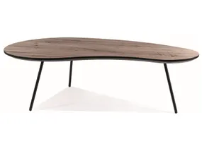 Журнальний столик дерев'яний SIGNAL ENVO A, 67x122 см, горіх / чорний фото