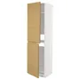 IKEA METOD МЕТОД, висока шафа для холодильнка / морозил, білий / Voxtorp імітація. дуб, 60x60x220 см 795.382.72 фото