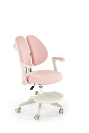 Крісло комп'ютерне офісне обертове HALMAR PANCO, рожеве фото