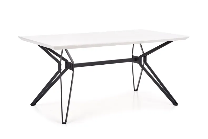 Кухонний стіл HALMAR PASCAL 160x90 см білий, чорний фото №5