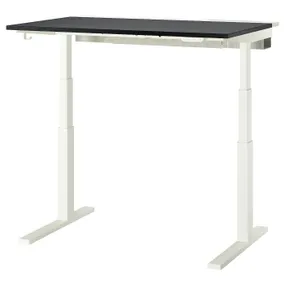 IKEA MITTZON МІТТЗОН, стіл регульований, електричний ОКЛ попелястий чорний / білий, 120x80 см 995.277.72 фото