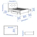 IKEA IDANÄS ІДАНЕС, ліжко м'яка оббивка+місце д / зберіг, ГУННАРЕД темно-сірий, 160x200 см 904.471.76 фото thumb №10