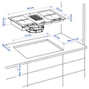 IKEA FÖRDELAKTIG ФЕРДЕЛАКТІГ, індукційна плита, вбудована витяжка, IKEA 700 чорний, 83 см фото thumb №13