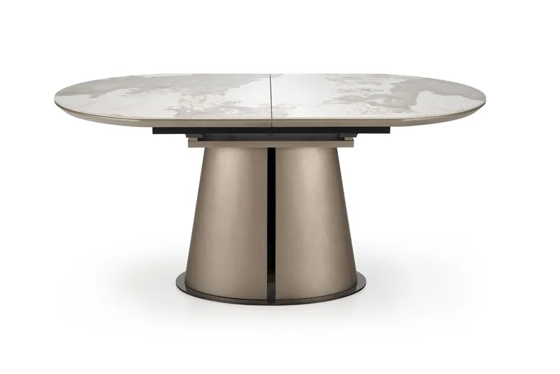 Розкладний стіл HALMAR ROBINSON 160-200х90 см, бежевий мармур / капучино / чорний фото №11