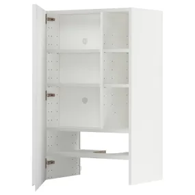 IKEA METOD МЕТОД, настінн шаф д / витяжки з полиц / дверц, білий / ВОКСТОРП глянцевий / білий, 60x100 см 295.042.36 фото