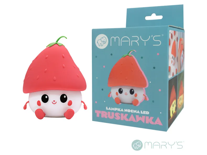 BRW Светодиодная силиконовая лампа Mary's Strawberry красная 096903 фото №4