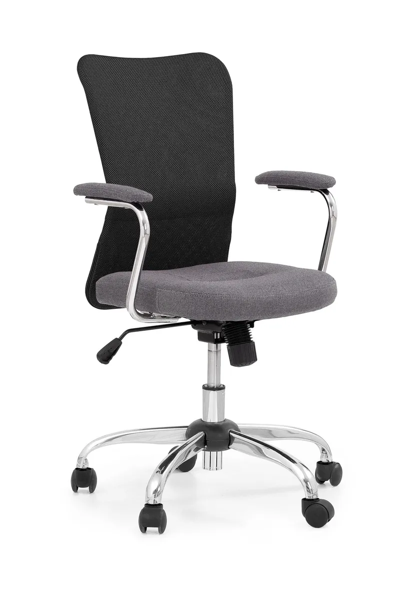 Крісло комп'ютерне офісне обертове HALMAR ANDY чорний / сірий фото №1