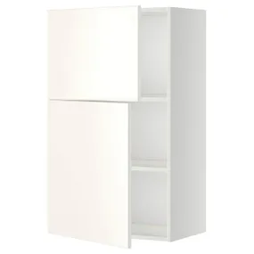 IKEA METOD МЕТОД, навісна шафа з полицями / 2 дверцят, білий / ВЕДДІНГЕ білий, 60x100 см 494.594.31 фото