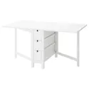IKEA NORDEN НОРДЕН, стіл-книжка, білий, 26/89/152x80 см 104.238.86 фото thumb №1