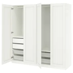 IKEA PAX ПАКС / GULLABERG ГУЛЛАБЕРГ, гардероб, комбинация, белый/белый, 200x60x201 см 595.637.19 фото