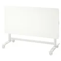 IKEA MITTZON МІТТЗОН, складаний стіл на коліщатах, білий, 140x70 см 205.279.54 фото thumb №2