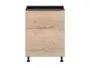 BRW Sole L6 60 см правый кухонный шкаф дуб галифакс натуральный, Черный/дуб галифакс натур FM_D_60/82_P-CA/DHN фото