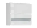 BRW Верхний кухонный шкаф Sole 80 см с поворотным дисплеем белый глянцевый, альпийский белый/глянцевый белый FH_G2O_80/72_OV/O-BAL/BIP фото thumb №2