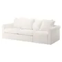 IKEA GRÖNLID ГРЕНЛІД, 3-місний диван-ліжко, ІНСЕРОС білий 395.365.43 фото