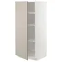 IKEA METOD МЕТОД, высокий шкаф с полками, белый / Стенсунд бежевый, 60x60x140 см 694.629.46 фото