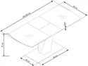 Обідній стіл розкладний HALMAR PALERMO 140-180x80 см, білий матовий фото thumb №14
