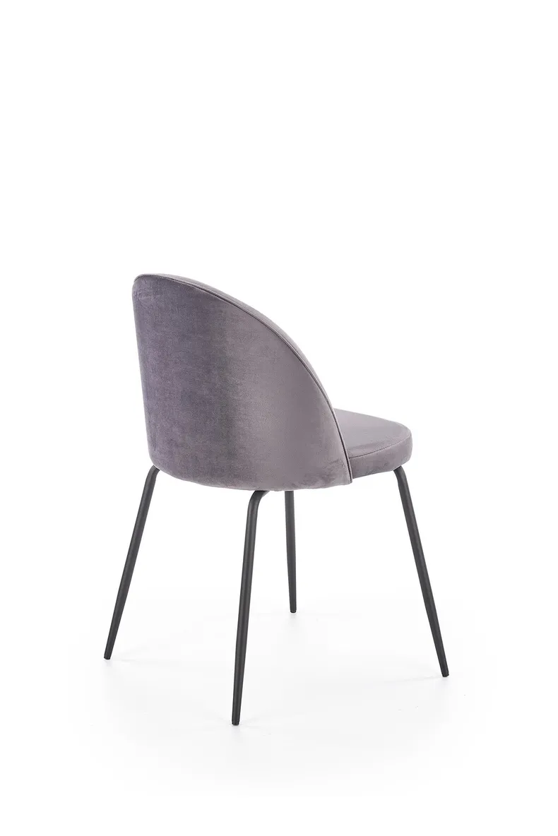 Кухонний стілець оксамитовий HALMAR K314 Velvet, сірий фото №5