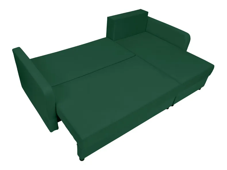 BRW Двосторонній розкладний кутовий диван Ritmo з велюровим зеленим ящиком для зберігання, Маніла 35 Зелений/Онтаріо 35 NA-RITMO-LX_2DL.URC-G2_BB880F фото №6