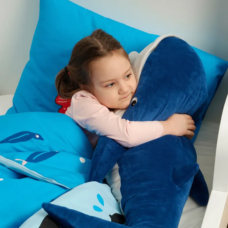 IKEA BLÅVINGAD БЛОВІНГАД, іграшка м’яка, синій кит, 100 см 005.221.13 фото №3