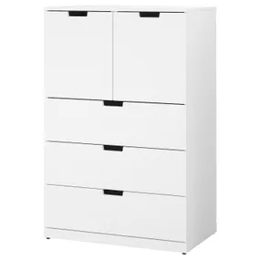 IKEA NORDLI НОРДЛИ, комод с 5 ящиками, белый, 80x122 см 292.765.50 фото