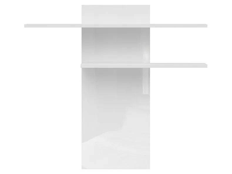 BRW настінна полиця панель Assen 130 см глянцева біла, білий/глянцево-білий PAN/12/13-BI/BIP фото №2