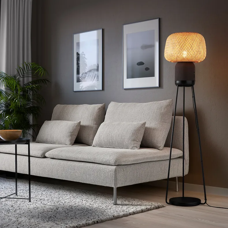 IKEA SYMFONISK СИМФОНІСК, торшер з WiFi-динаміком, бамбук/смарт 505.282.78 фото №7