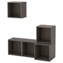IKEA EKET ЭКЕТ, комбинация настенных шкафов, тёмно-серый, 105x35x120 см 891.890.98 фото thumb №1