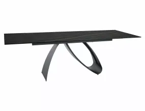 Стол обеденный раскладной SIGNAL DIUNA CERAMIC Черный Noir Desire / Черный мат 160(240)х90 см фото