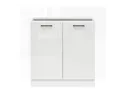 BRW Базовый шкаф для кухни Junona Line 80 см мел-глянец, белый/мелкозернистый белый глянец D2D/80/82_BBL-BI/KRP фото thumb №1