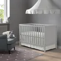 IKEA SUNDVIK СУНДВІК, ліжко для немовлят, сірий, 60x120 см 504.940.75 фото thumb №2